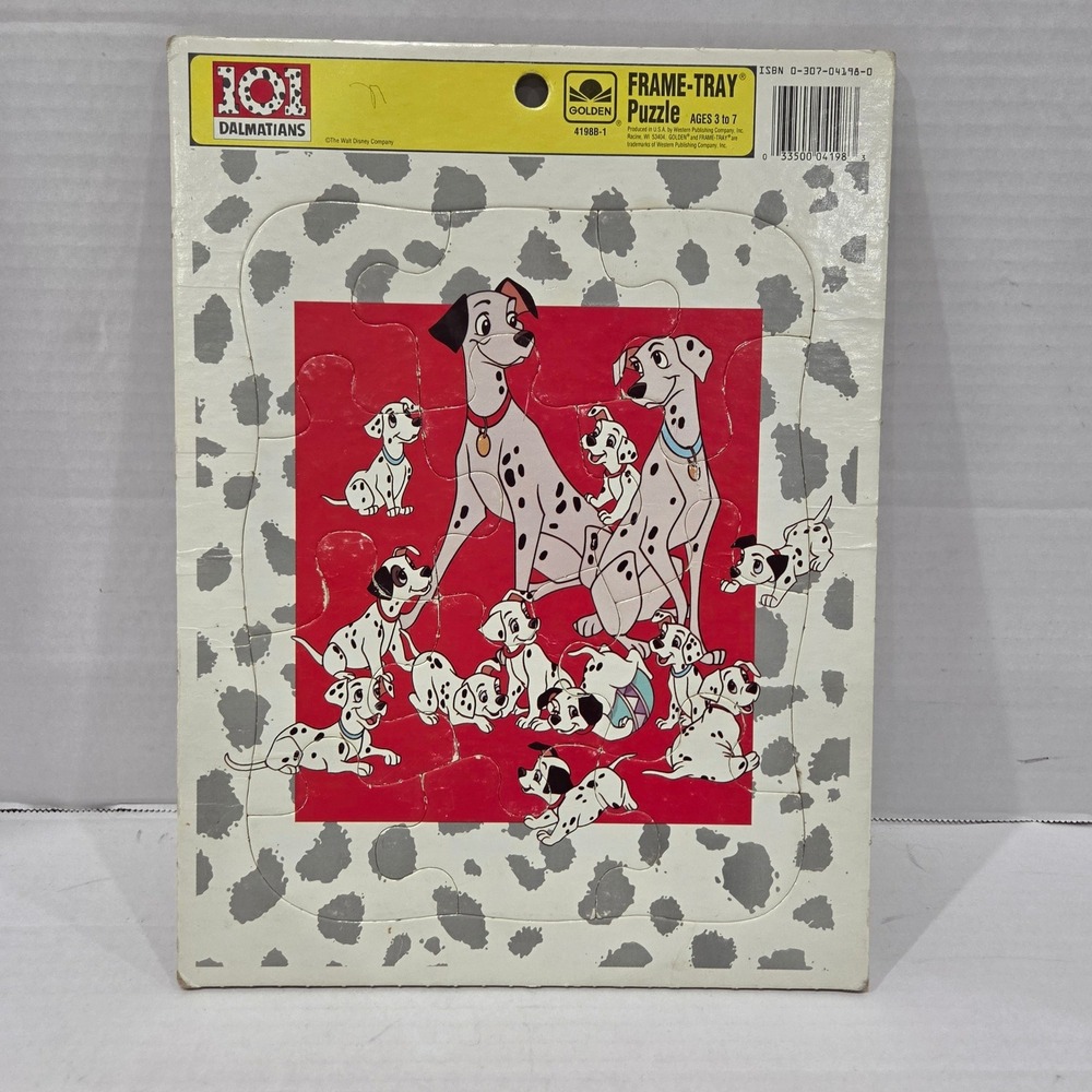 Vintage Disney 101 Dalmatians Golden Frame-Tray Puzzle 4198B-1 Pongo Perdita